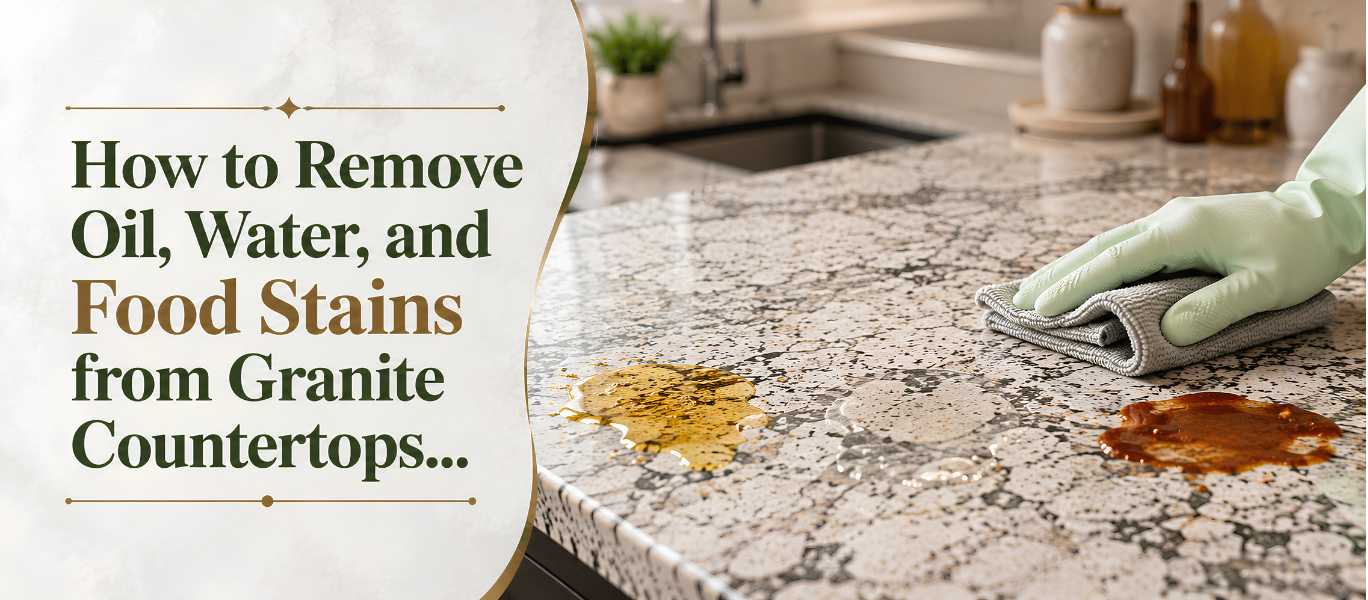 How to Remove Oil, Water, and Food Stains from Granite Countertops