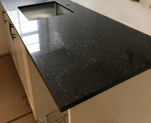 Taj Mahal Quartzite Kitchen Countertop View