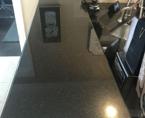 Taj Mahal Quartzite Full Kitchen View